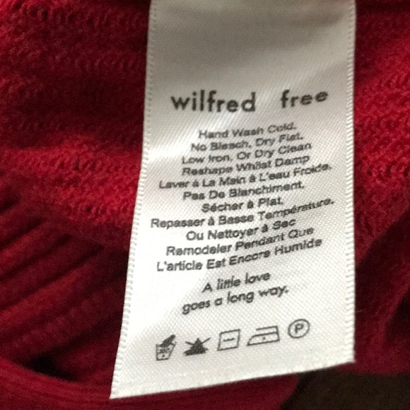 Aritzia Wilfred Free Lolan Sweater- Red- Size M - Picture 7 of 8